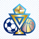 比分预测平台Logo，蓝色盾牌与足球图标组合